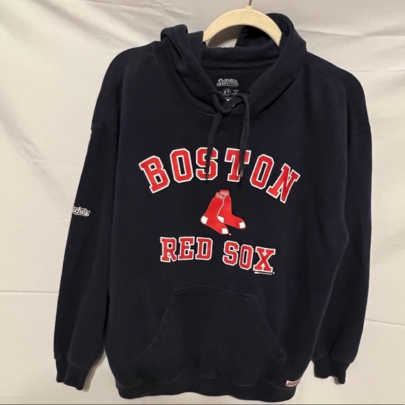 SOLD*** Sz L Boston Red Sox Hoodie Sweatshirt by STITCHES - Picture 10 of 11
